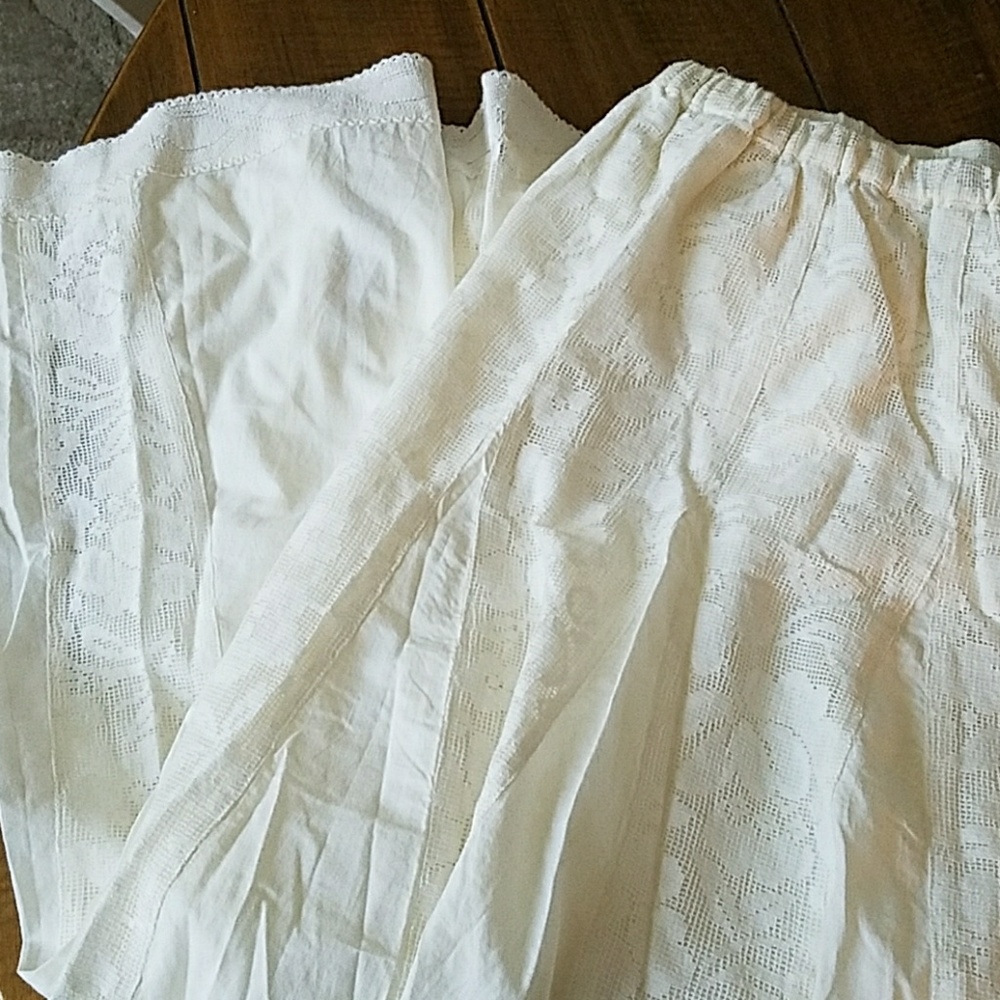 Boho Cotton & Lace Maxi Skirt